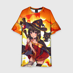 Платье клеш для девочки MeguminYunyun, цвет: 3D-принт