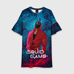 Платье клеш для девочки Сериал Squid game Игра в кальмара, цвет: 3D-принт