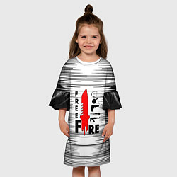 Платье клеш для девочки Free Fire Фри Фаер,, цвет: 3D-принт — фото 2