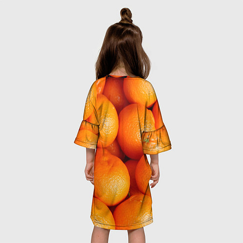 Детское платье Мандаринчик чик / 3D-принт – фото 4