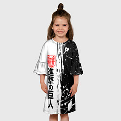 Платье клеш для девочки РАЗВЕД КОРПУС АТАКА ТИТАНОВ, цвет: 3D-принт — фото 2