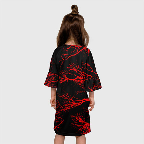 Детское платье Berserk: Ветки деревьев / 3D-принт – фото 4