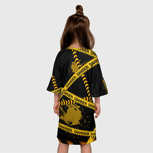 Детское платье Лента DANGER / 3D-принт – фото 4