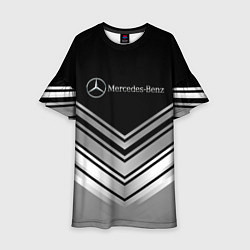 Платье клеш для девочки Mercedes-Benz Текстура, цвет: 3D-принт