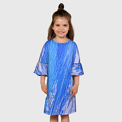 Платье клеш для девочки Крупные мазки, цвет: 3D-принт — фото 2