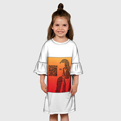 Платье клеш для девочки QR Маяковский, цвет: 3D-принт — фото 2