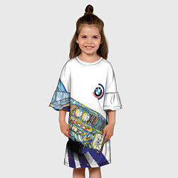 Платье клеш для девочки Бэха в стиле поп-арт, цвет: 3D-принт — фото 2