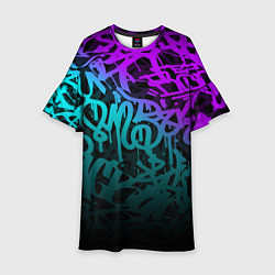 Детское платье НЕОНОВОЕ ГРАФФИТИ NEON