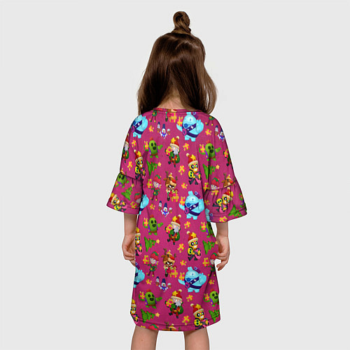 Детское платье Brawl stars Pattern / 3D-принт – фото 4