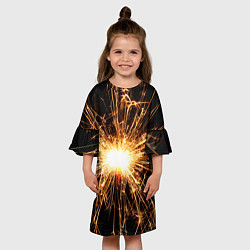 Платье клеш для девочки Фейерверк души, цвет: 3D-принт — фото 2