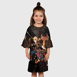 Платье клеш для девочки ТОМА THOMA ИНАДЗУМА, цвет: 3D-принт — фото 2