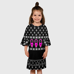 Платье клеш для девочки Новогодний свитер Ojingeo geim, цвет: 3D-принт — фото 2