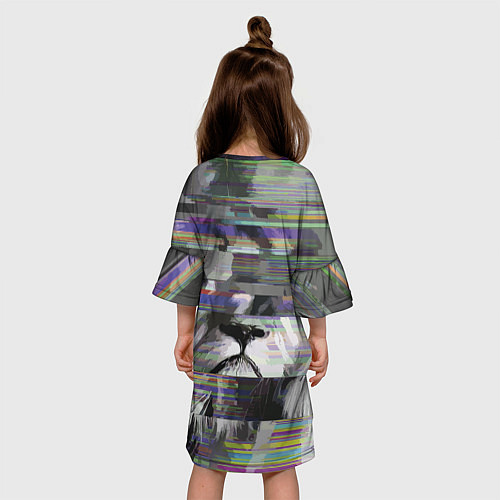 Детское платье Glitch lion 2020 / 3D-принт – фото 4