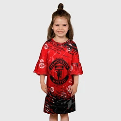 Платье клеш для девочки Manchester United: Возвращения Ronaldo, цвет: 3D-принт — фото 2