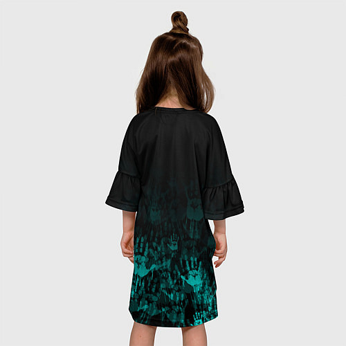 Детское платье WE KNOW NEON LOGO / 3D-принт – фото 4