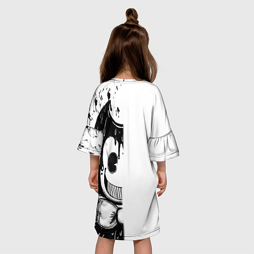 Детское платье BENDY - БЕНДИ БРЫЗГИ КРАСКИ / 3D-принт – фото 4