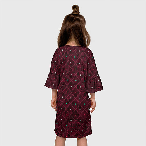 Детское платье Knitted Texture / 3D-принт – фото 4