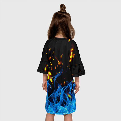 Детское платье Poppy Playtime: Blue Fire / 3D-принт – фото 4