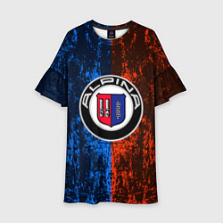 Платье клеш для девочки Alpina Big Logo, цвет: 3D-принт