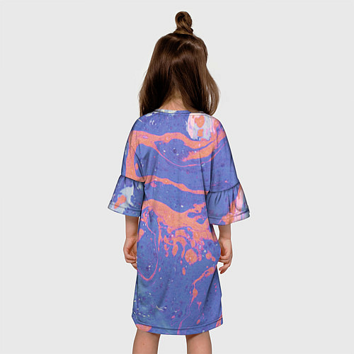 Детское платье Текстура Fluid Art / 3D-принт – фото 4