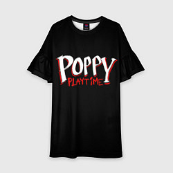 Платье клеш для девочки Poppy Playtime: Logo, цвет: 3D-принт