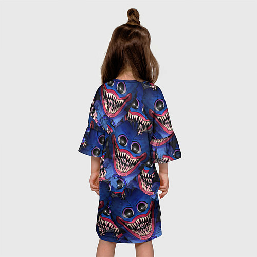 Детское платье Huggy Wuggy: Pattern Face / 3D-принт – фото 4