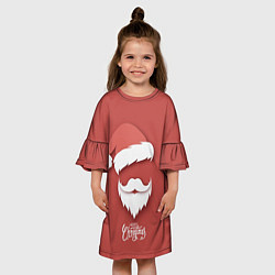 Платье клеш для девочки Merry Christmas Счастливого Рождества, цвет: 3D-принт — фото 2