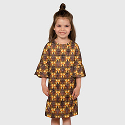 Платье клеш для девочки Бантики паттерн, цвет: 3D-принт — фото 2