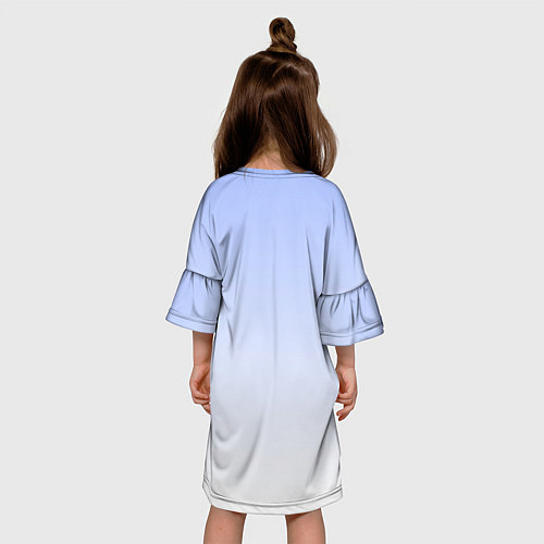Детское платье Девочка лепит снеговика / 3D-принт – фото 4
