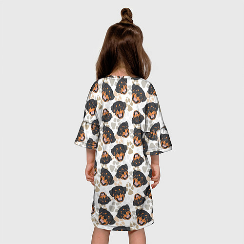 Детское платье Собака Ротвейлер Rottweiler / 3D-принт – фото 4