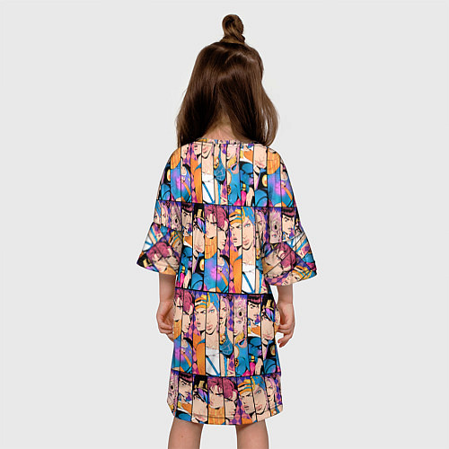Детское платье JOJOS BIZARRE ADVENTURE HEROES ЦВЕТНОЙ / 3D-принт – фото 4