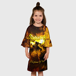 Платье клеш для девочки A Lifetime of War - Sabaton, цвет: 3D-принт — фото 2