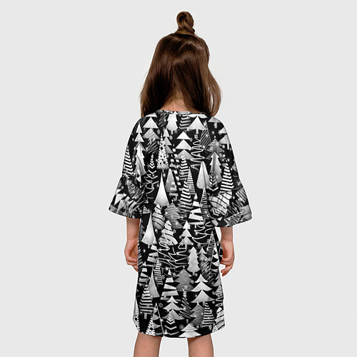 Детское платье Лес абстрактных ёлок / 3D-принт – фото 4