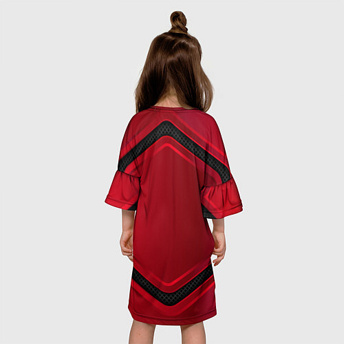 Детское платье LOLA red black 3D / 3D-принт – фото 4