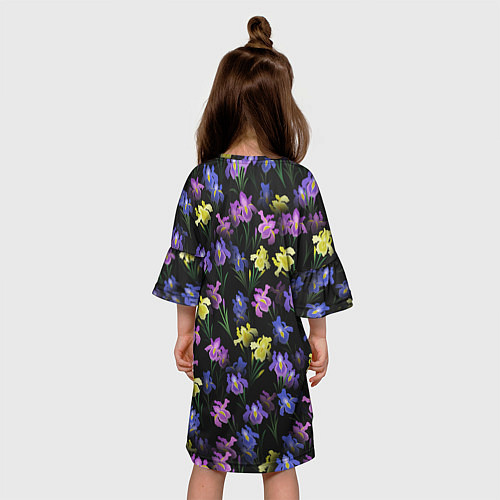 Детское платье Ночные ирисы / 3D-принт – фото 4