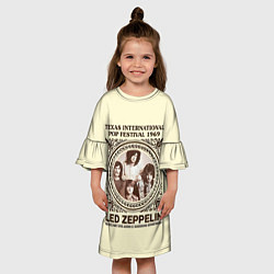 Платье клеш для девочки Led Zeppelin - Texas International Pop Festival 19, цвет: 3D-принт — фото 2