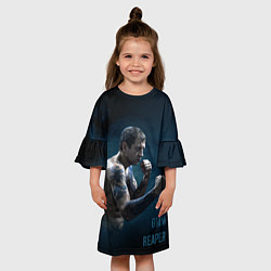 Платье клеш для девочки The Grim Reaper, цвет: 3D-принт — фото 2