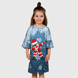 Платье клеш для девочки DAB SANTA WINTER, цвет: 3D-принт — фото 2