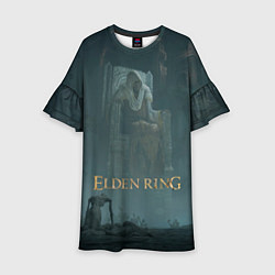 Платье клеш для девочки Elden ring - Владыка на троне, цвет: 3D-принт