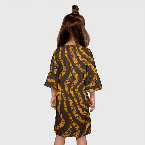 Детское платье Шкура тигра леопарда гибрид / 3D-принт – фото 4