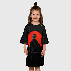 Платье клеш для девочки Plague doctor ЧУМНОЙ ДОКТОР, цвет: 3D-принт — фото 2