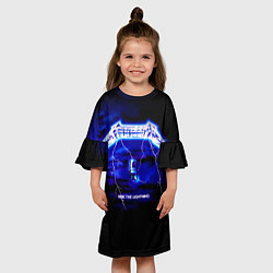 Платье клеш для девочки Ride the Lightning - Metallica, цвет: 3D-принт — фото 2