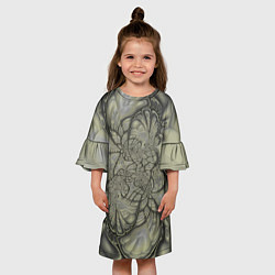 Платье клеш для девочки Коллекция Journey Сквозь лабиринт 285-1-2, цвет: 3D-принт — фото 2