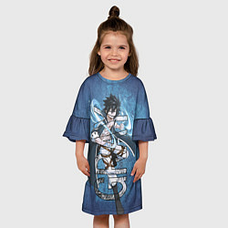 Платье клеш для девочки Хвост Феи Грей Фуллбастер Gray Fullbuster, цвет: 3D-принт — фото 2