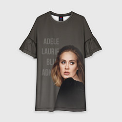 Платье клеш для девочки Взгляд Адель, цвет: 3D-принт