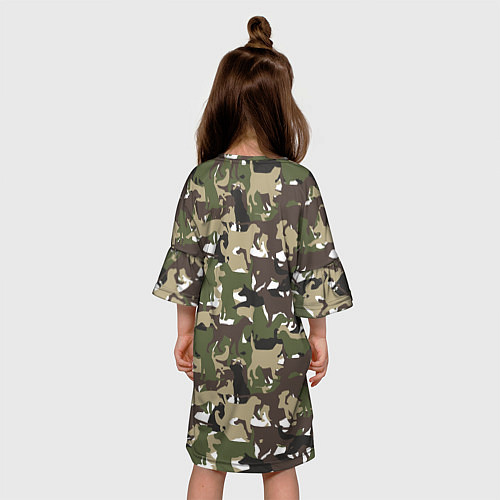 Детское платье Камуфляж из Собак Camouflage / 3D-принт – фото 4