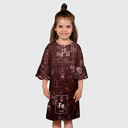Платье клеш для девочки Fe - Таблица Менделеева, цвет: 3D-принт — фото 2