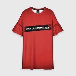 Платье клеш для девочки VIVA LA RESISTENCIA, цвет: 3D-принт