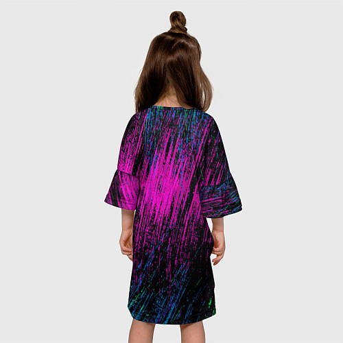 Детское платье Тигр Красочный 2022 / 3D-принт – фото 4