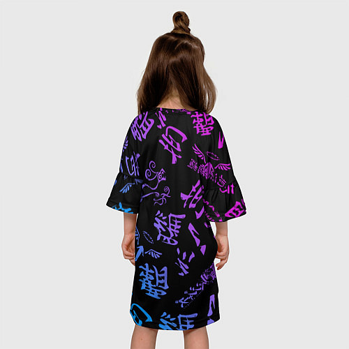 Детское платье Токийские мстители паттерн градиент / 3D-принт – фото 4
